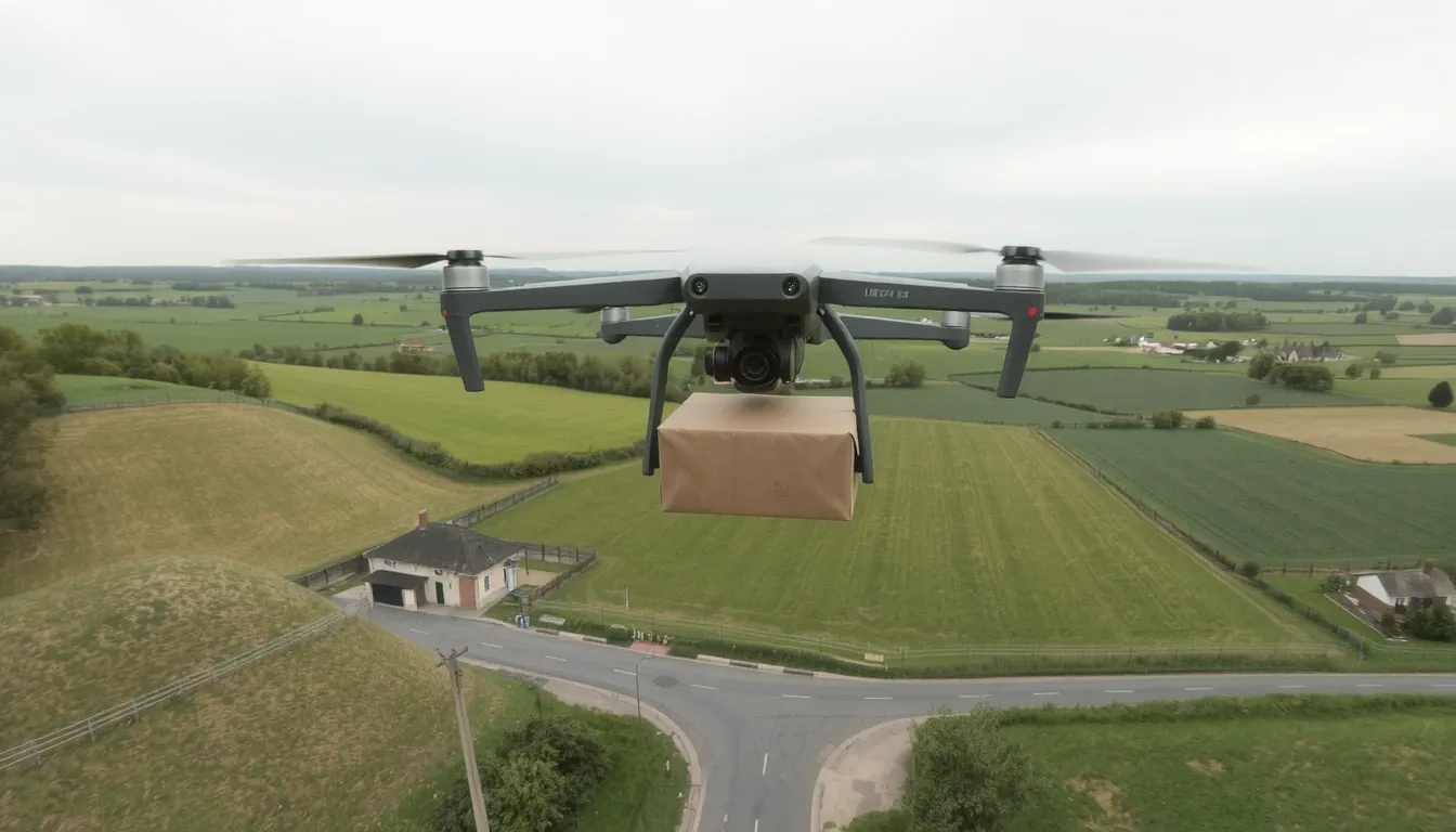 service de livraison par drones pour zones rurales paris