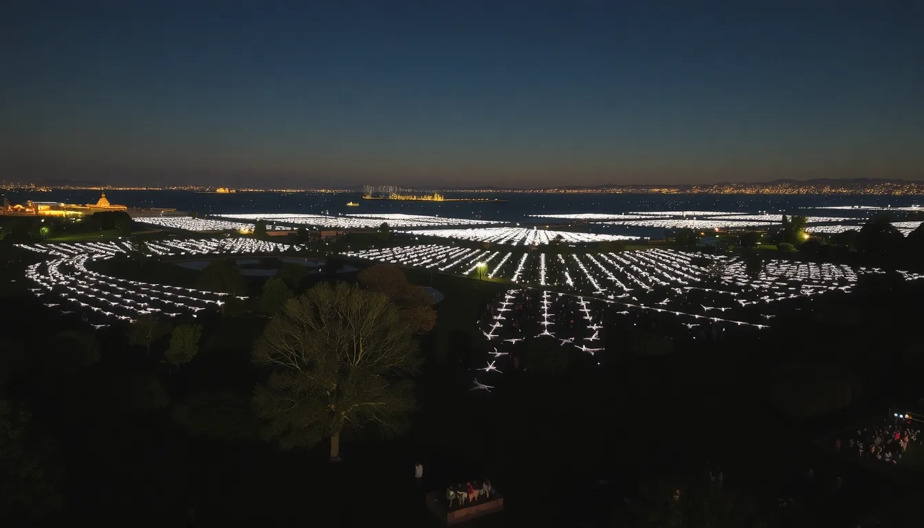 drones fete des lumieres lyon